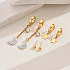Moon & Star Stainless Steel Moon Earring Sets YA2186-3-1