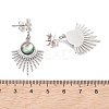 Paua Shell Dangle Stud Earrings EJEW-JE06963-02-4