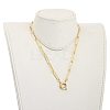 Brass Paperclip Chain Necklaces NJEW-JN03066-01-4
