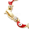 Rack Plating Iron Moon & Rectangle Link Chains Bracelet BJEW-I300-01G-3