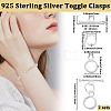 925 Sterling Silver Toggle Clasps STER-BBC0008-56-2