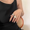 Shell Open Cuff Ring for Women RJEW-Z047-01P-03-1