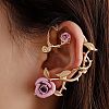 Alloy Rose Climber Wrap Around Stud Earrings for Women EJEW-A096-01E-1