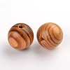 Round Natural Wood Beads X-WOOD-Q009-25mm-LF-2