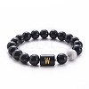 10MM Natural Black Onyx(Dyed & Heated) and Howlite Beaded Stretch Bracelets RH2290-23-1