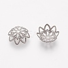 Tarnish Resistant Multi-Petal 304 Stainless Steel Flower Bead Caps STAS-L205-08P-2