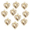 10Pcs Brass Micro Pave Cubic Zirconia Pendants KK-SZ0005-85-1