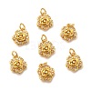 Brass Micro Pave Clear Cubic Zirconia Pendants ZIRC-P086-22-2