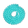 Baking Paint Transparent Glass Bead Strands GLAA-S031-10mm-18-4