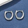 Oval Brass Hoop Earrings EJEW-D320-09P-1