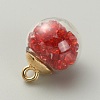 Transparent Glass Globe Pendants GLAA-TAC0005-002D-2