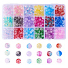450Pcs 18 Colors Gradient Color Transparent Crackle Acrylic Beads MACR-CJ0001-15-1