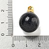 Synthetic Blue Goldstone Perfume Bottle Pendants G-K338-22G-10-3