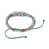 Waxed Polyester Cord Braided Bead Bracelets BJEW-JB05065-01-2