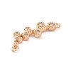 Brass Pave Clear Cubic Zirconia Connector Charms ZIRC-K088-09KCG-3