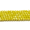 Opaque Solid Color Electroplate Glass Beads Strands GLAA-F029-P4mm-C05-1