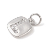 Rack Plating Brass Micro Pave CLear Cubic Zirconia Charms KK-E110-14P-L-2