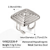 Women's 304 Stainless Steel Cuff Rings VM3075-4-1