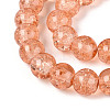 Spray Painted Crackle Glass Beads Strands CCG-Q001-8mm-05-3