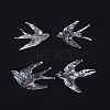 Swallow Shape Waterproof PVC Laser Adhesive Stickers DIY-WH0256-002-1
