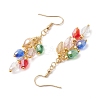 Glass Beaded Dangle Earrings EJEW-JE05976-4
