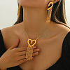 Elegant Zinc Alloy Hollow Heart Tassel Jewelry Set for Women LS-HX7925-3