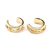 Brass Micro Pave Cubic Zirconia Cuff Earrings EJEW-K086-09G-1