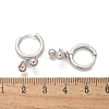 Brass Cubic Zirconia Hoop Earrings EJEW-Q015-01P-B-3