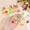 36Pcs 6 Styles Fruits Opaque Resin Pendants RESI-SC0003-36-3