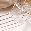 925 Sterling Silver Box Chain Necklaces with Spring Ring Clasp STER-BB71251-E-1