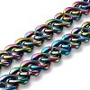 Handmade AB Color Plated Acrylic Twisted Chains & Cable Chains AJEW-JB00978-7