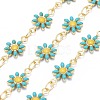 Handmade Brass Enamel Link Chains CHC-I035-13G-03-1