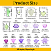 450Pcs 15 Styles Transparent Acrylic Pendants TACR-NB0001-35-2