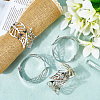 4Pcs Leaf Iron Cuff Bangles BJEW-SP0001-15P-3