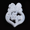 DIY Heart with Word Hope Silicone Molds X-DIY-L021-66-3