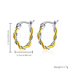 Stainless Steel Gold Plated Earrings JN2741-2-1