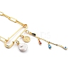 Evil Eye Brass Enamel Pendant Necklaces NJEW-JN03053-04-3