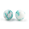 Drawbench & Baking Paint Glass Beads Strands GLAA-S176-6mm-13-1