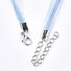 Waxed Cord and Organza Ribbon Necklace Making NCOR-T002-168-3