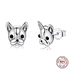 Anti-Tarnish Rhodium Plated 925 Sterling Silver Stud Earrings STER-BB72117-8