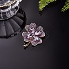 Cubic Zirconia Clover Brooch Pin JBR105D-2