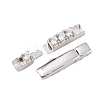925 Sterling Silver Micro Pave Clear Cubic Zirconia Bayonet Clasps STER-C016-01A-P-4