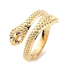 304 Stainless Steel Snake Open Cuff Rings RJEW-D002-40G-3