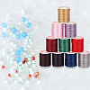 10 Rolls 10 Colors Polyester Braided Cords OCOR-GO0001-02-5