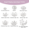 675Pcs 9 Styles Iron Bead Caps IFIN-GA0001-68-2