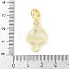 Brass Red Enamel Vegetable European Dangle Charms KK-Z090-06G-03-3