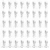 40Pcs 5 Style 304 Stainless Steel Cup Pearl Peg Bails Pin Pendants STAS-UN0055-01-1