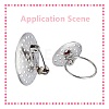 Brass Finger Ring/Brooch Sieve Findings KK-SC0002-65-4