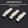 Unicraftale 20Pcs Smooth Surface 201 Stainless Steel Watch Band Clasps STAS-UN0051-87-5