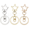 18Pcs 3 Style Alloy Keychain Clasps KEYC-SP0001-49C-6